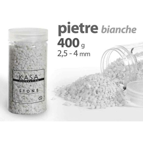 Trade Shop - Piedras Decorativas Patrones De Jarrones Tareas Decoupage Blanco 400 Gr 2.5-4 Mm 735639 - (1/2)