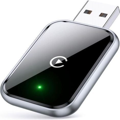 Adaptateur Carplay Sans Fil - Bluetooth 5.3 Et Wifi Double Bande - Compatible iPhone 6 À 15 iOS 10+ - Pour Voitures Avec Carplay Câblé - 1 Pièce (1/5)