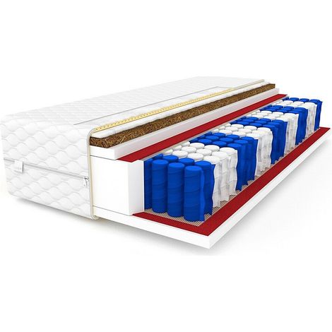 Matratze 120x200 cm Taschenfederkern mit Kokos 24 cm VELORIA MAX