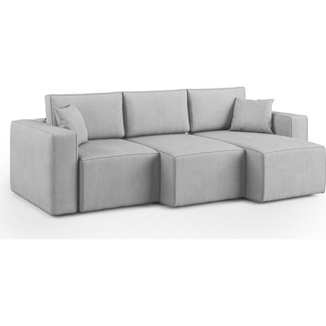 Morfeo Divano 3 sedute tessuto impermeabile 245 cm grigio chiaro (1/5)