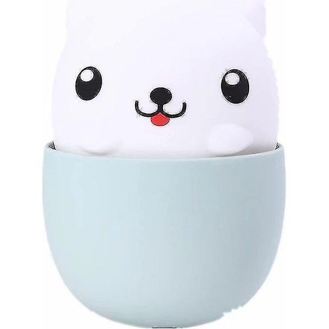 Veilleuse tactile en silicone en forme de chien miniature pour chambre d'enfant (1/3)