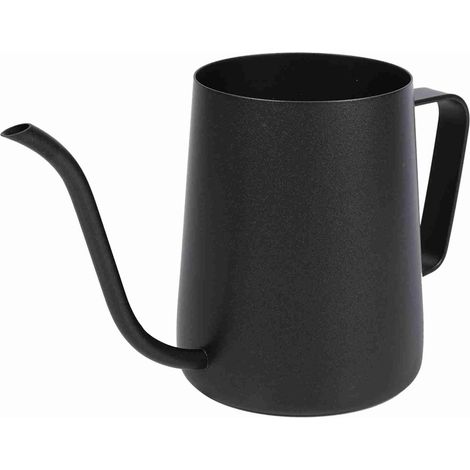Cafetière à filtre en acier inoxydable noir avec long bec verseur en col de cygne (350 ml) (1/5)