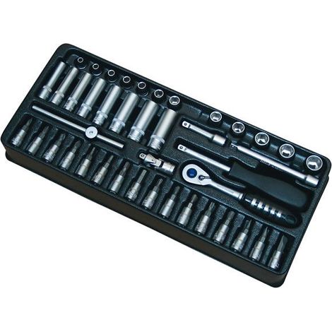 Cliquet avec douilles 1/4' en module