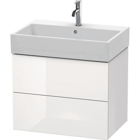 Meuble-lavabo L-CUBE 684x459mm 2 tiroirs we hgl ES NB centre