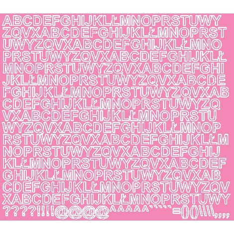 Lettere adesive autoadesive da 1 cm, rosa opaco (1/2)