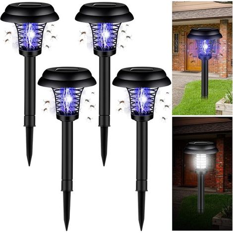 Matamosquitos solar impermeable con luz - Luz morada y blanca (1/5)