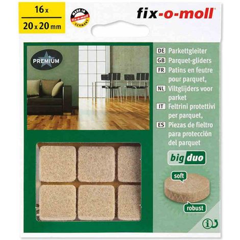 Suki Parkettgleiter BIGDUO, selbstklebend, 20 x 20 x 5 mm, beige K16