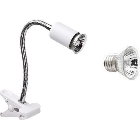 Lampe UVA/UVB pour reptiles avec kit de douille à clip pour ampoule chauffante, idéale pour les tortues et les lézards. (1/5)