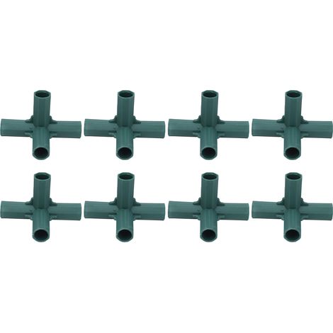 Lot de 8 supports pour plantes, 5 points d'attache, en plastique, pour tuteurs de jardin ou serre. (1/5)