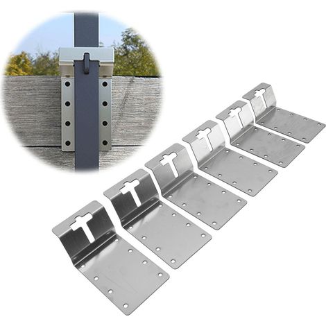 Juego de 6 soportes de fibra de carbono en forma de T para fijaciones de carga vertical de 3 pulgadas para postes de cercas, letreros, casas, casitas para pájaros y buzones. (1/5)