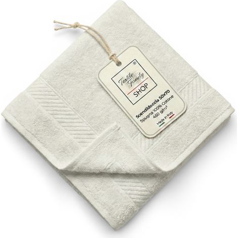 Scendidoccia Bagno Avorio 50x70 Spugna Cotone 450 g/m² - Tappetino Doccia Made in Italy