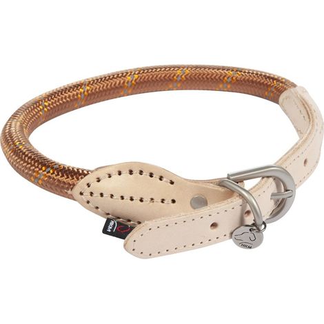 Collare in nylon e pelle riflettente modello Anam Cara per cani: S, Nero 9100