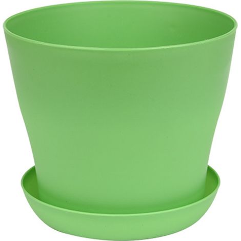 Godet Plastique - Diamètre Haut 10,2 cm - Hauteur 8,6 cm - Fond Percé avec Soucoupe - Pour Plantes Intérieures Extérieures - Lot de 12 (1/5)