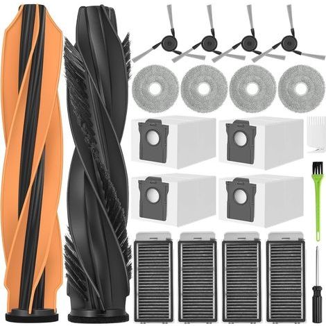 Accessoires pour aspirateur X50 Ultra – Lot de 2 brosses principales, 4 sacs, 4 filtres, 4 chiffons – Compatible L40s Pro Ultra (1/5)