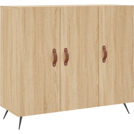 Aparador cómoda mueble de almacenaje organizador para cocina salón salón Sonoma 90 x 34 x 80 cm madera de ingeniería marrón 020031731 (1/5)