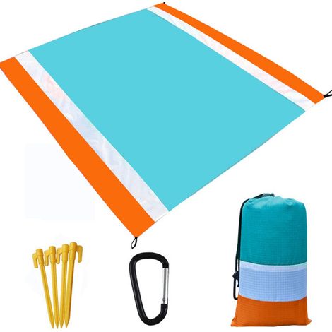 Ultraleichte, wasserdichte Campingmatte mit Aufbewahrungstasche, sanddichte Strandmatte, Picknickdecke, sanddichte Stranddecke (1/4)