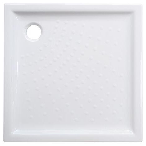 Receveur de douche céramique extra-plat 6 cm blanc 90x90cm (1/2)