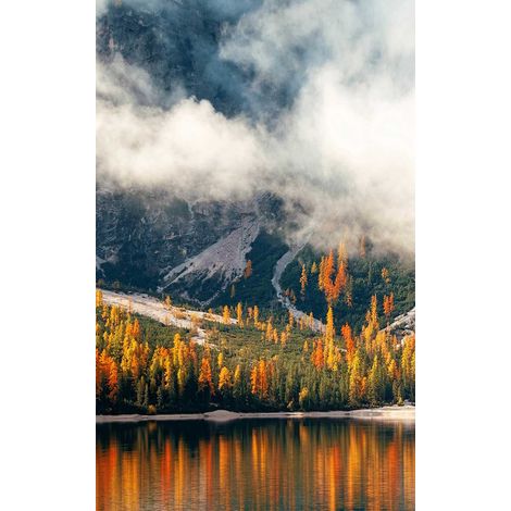 Tableau Montagne et lac en automne - 50x80cm - made in France (1/5)