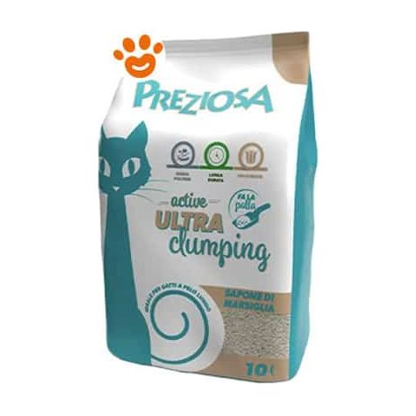 Digma Preziosa Lettiera Ultra Clumping Sapone di Marsiglia - Sacco 10 Lt - Lettiere