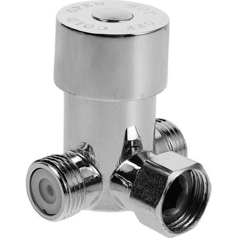 Mitigeur thermostatique pour salle de bain, 6 x 5,3 x 5 cm, cuivre argenté, capteur automatique, 1 pièce (1/5)