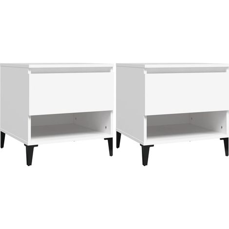 Maison Exclusive - Beistelltische 2 Stk. Weiß 50x46x50 cm Holzwer