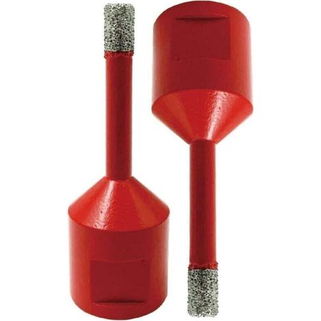 Foret diamanté 6 mm (1/4 po) - 2 pièces, foret diamanté brasé sous vide avec filetage 5/8-11, scie cloche diamantée pour porcelaine, céramique, granit, brique, marbre (standard 6 mm)