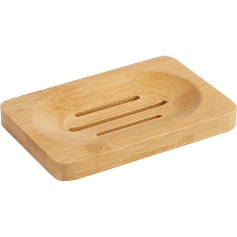 Lot de 2 Porte Savon, Porte-Savon Cuisine AntidéRapants, Support Savon Bambou Naturel en Bois, Boite a Savon avec Evacuation Nettoyage Facile Sec pour Salle de Bain Cuisine ou Douche(1281.2cm)