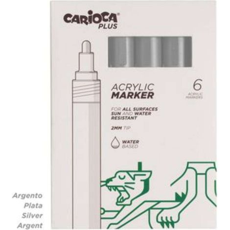 CARIOCA  MARACATORE ACRILICO ARGENTO  45218/37 x6