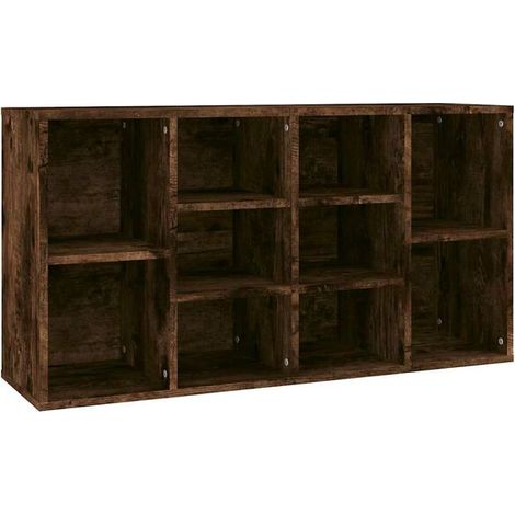 Tabouret à chaussures, chêne fumé, 103 x 30 x 55 cm, bois d'ingénierie (1/5)