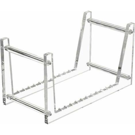 Support Disque Vinyle - Acrylique Transparent - Pour Bureau ou Intérieur - Capacité 50 Disques 12 Pouces - Dimensions 21 x 42 x 3 cm (1/4)