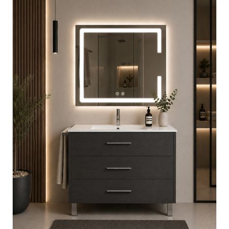 Mueble de baño con lavabo ORIGENBATH RIBERA sin espejo 120x45 cm 1 seno grafito