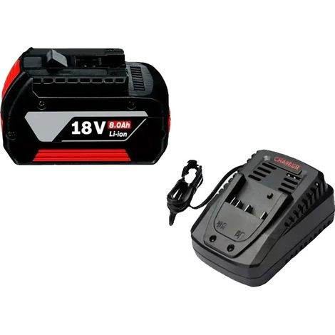 Batterie d'outil, capacité de 8000mAh, compatible avec les outils de 18V, 8.0AHX1-chargeurX1 (1/2)
