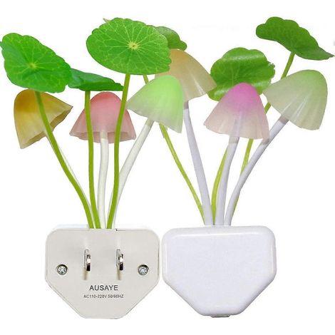 x LED-nachtlampjes met sensor, stekker, kleurverandering, paddenstoelvormig, geschikt voor kinderen en volwassenen, als cadeautje voor in de kerstsok, ideaal als verjaardagscadeau (1/5)