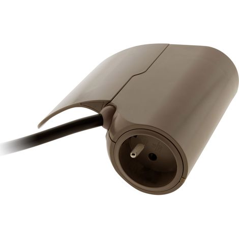 Thomson – Multiprise spéciale canapé 1 prise 16A + 2 ports USB 2.4A – Câble 3m – Fiche extraplate 2P+T – Charge rapide