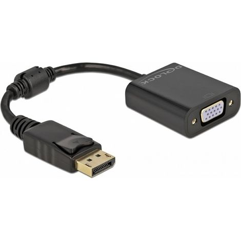 DeLOCK 61006 Adapter de Kabel de video de 0,15 m DisplayPort VGA (D-Sub) Schwarz