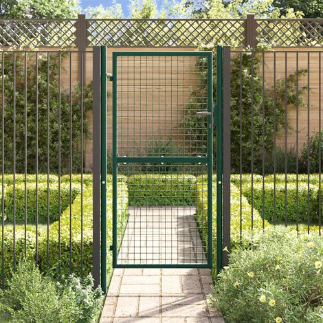 Portail de jardin - Portillon de jardin - Portail de clôture acier 100x175 cm vert fr10278 - Maison La Vie (1/5)
