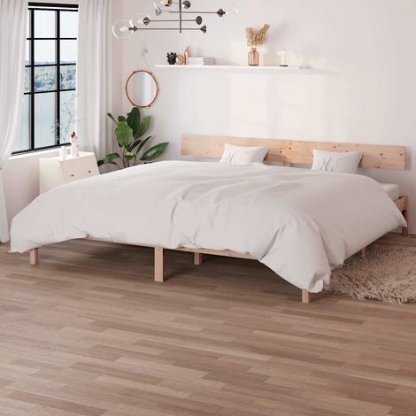 vidaXL Estructura de cama doble sin colchón madera maciza (1/5)