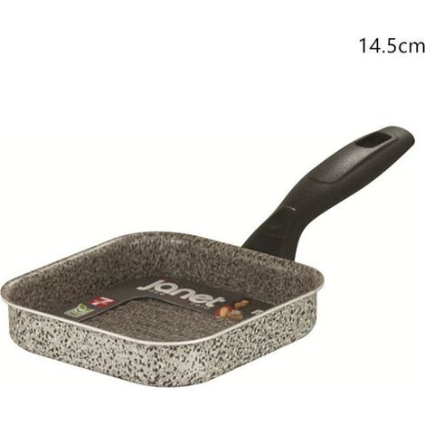 Trade Shop - Silla De Aluminio Cuadrada Anti-resistente A Los Rasguños De 14.5 / 23.5 Cm Con Asa -     -14,5 Cm  -