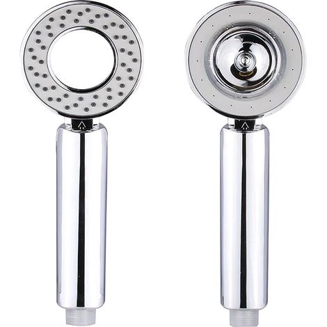 Shower Head - Handheld - High Pressure - Self-Cleaning Silicone Nozzles - 360° Rotating Bracket - For Low Water Pressure - 1 Piece (1/5)