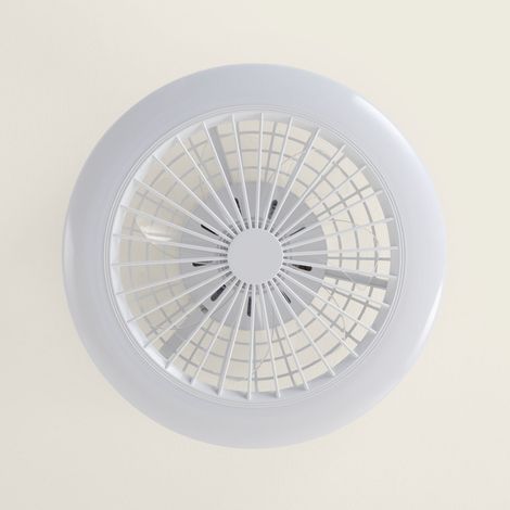 Ventilatore da Soffitto con Luce Silenzioso DC Angin Trasparente Telecomando Piccola (fino a 10 m²) Bianco ø45 cm