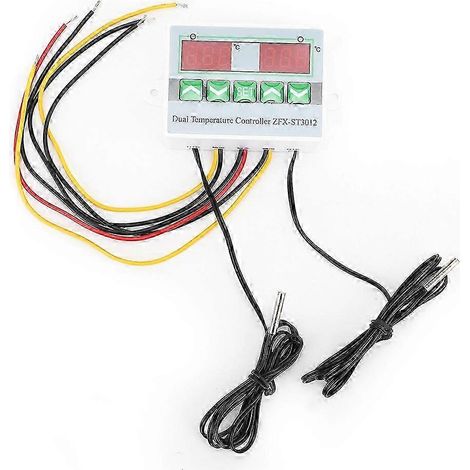 Thermostat numérique ZFX-ST3012, régulateur de température intelligent double écran, microcontrôleur électrique 24V pour chauffage et refroidissement (1/4)