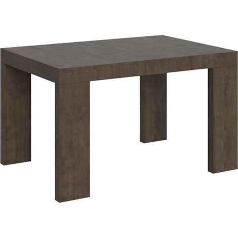 Table rectangulaire extensible 130 à 390cm bois foncé Ribo-Support 4 pieds (1/5)