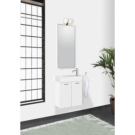 Ensemble de meubles de salle de bains ENISAR Série MAS blanc brillant (1/5)