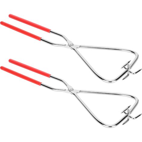 Pinces en acier inoxydable, pinces à émailler, outils pour céramique, trempage dans l'émail, pinces pour soufflage d'émail, fermoirs, pinces pour céramique, pinces à tremper dans l'émail à poignée rou (1/5)