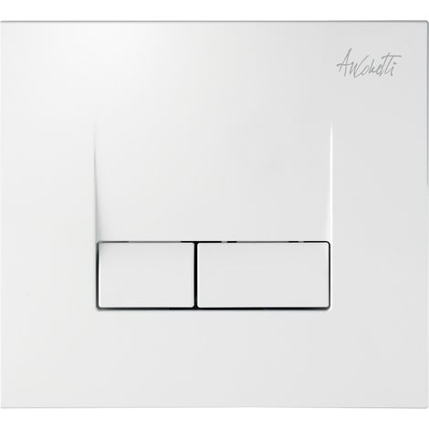 Plaque de commande WC en ABS – Actionnement mécanique – Effort d'actionnement inférieur à 20N – Amortisseurs de retour pour éviter les chocs – Anconetti