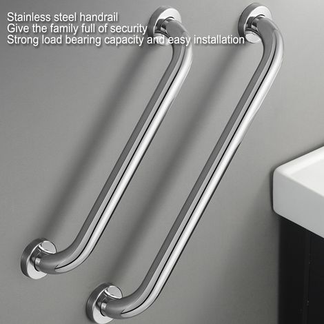 Barre d'appui de salle de bain en acier inoxydable 304, rail de sécurité pour personnes âgées et personnes handicapées, couleur métallisée (1/5)