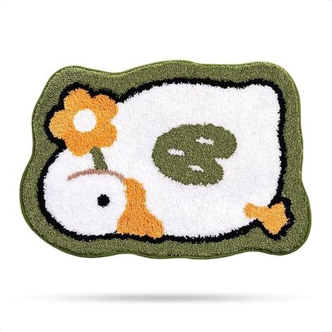 Goose Badematten, Mikrofaser, saugfähig, Badezimmerteppiche mit rutschfester Unterseite, niedliche Badezimmer-Bodenmatte für Küche, Schlafzimmer, Kinderzimmer, Teppich, 55 x 85 cm