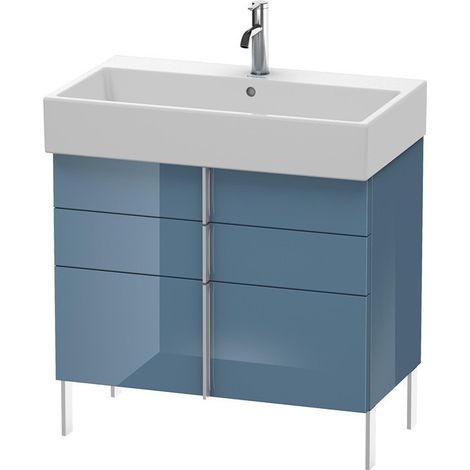 Duravit Vero Air Vanity, 2 cassetti, 1 estraibile, per Vero Air 235080, a parete 78,4 x 43,1cm, per Vero Air 235080, Colore (anteriore/corpo): Laccato lucido blu pietra - VA658704747