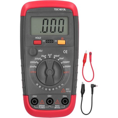Multimètre Numérique Portable TDC6013L Mesure de Capacité Sélection Condensateurs Multimètre (1/4)