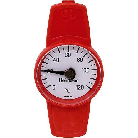 Thermomètre pour vanne à boisseau sphérique Globo - rouge pour assemblage sur DN10-32